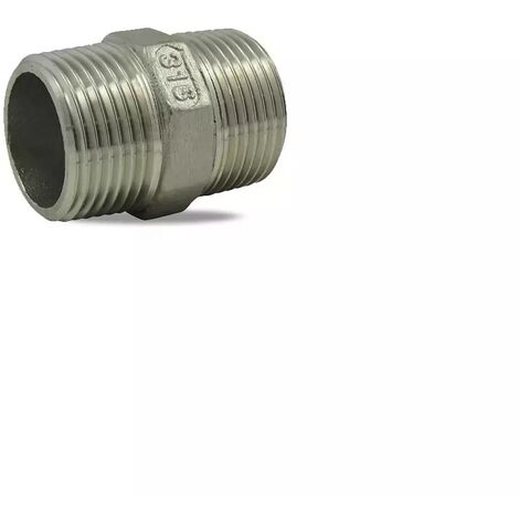 Mamelon male/male en inox 316 3/8''