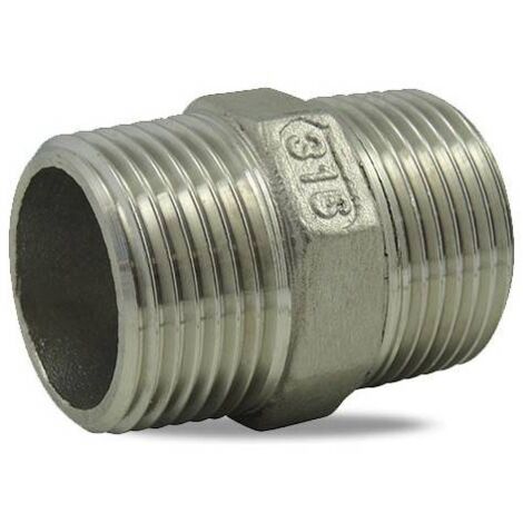 Mamelon male/male en inox 316 1/2''