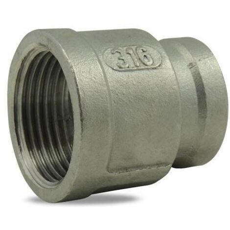 Manchon réduit femelle / femelle en inox 316 Ø A: 3/8''  Ø B: 1/8'' (1/3)
