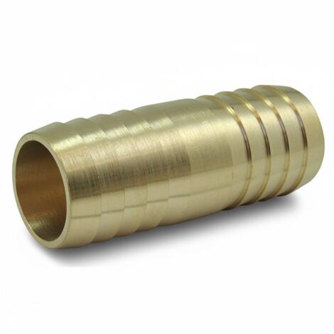 Jonction Tubulaire Cannelée Laiton PN10 - Raccord Arrosage Tuyau Souple 25mm