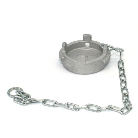 Bouchon symétrique Guillemin, pompier, plat type irrigation cadenassable avec chaînette DN 100