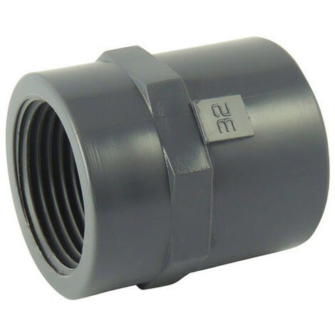 Manchon PVC femelle / femelle à visser et à coller - Ø A: 110mm | Ø B: 4'' (1/3)