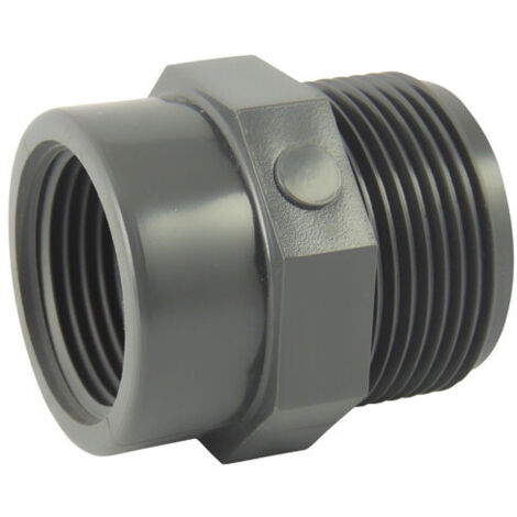 Réduction Male / femelle en PVC Ø A: 1''1/4 Ø B: 3/4''