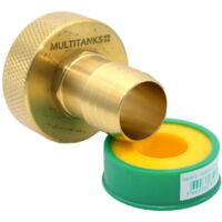Raccord femelle S60x6 - embout cannelé 33mm en laiton