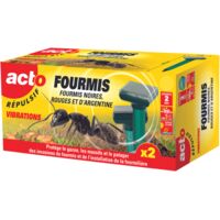 Répulsif Fourmis Solaire Vibrations ACTO - Lot de 2 Émetteurs