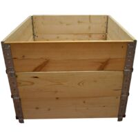 Carré potager en bois naturel 800x800mm hauteur 585mm