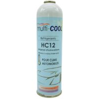 Multitanks – Canette réfrigérant MULTICOOL 12a – Remplace R12, R134a, 1234yf – 420g – Filetage 1/2 ACME – Haute pureté propane/isobutane