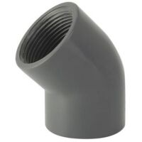 Coude 45° Femelle / femelle à visser en PVC 1/2''