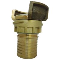 Demi raccord symétrique Guillemin, pompier, à douille annelé réduite à collerette en alliages cuivreux DN 50 x 51mm