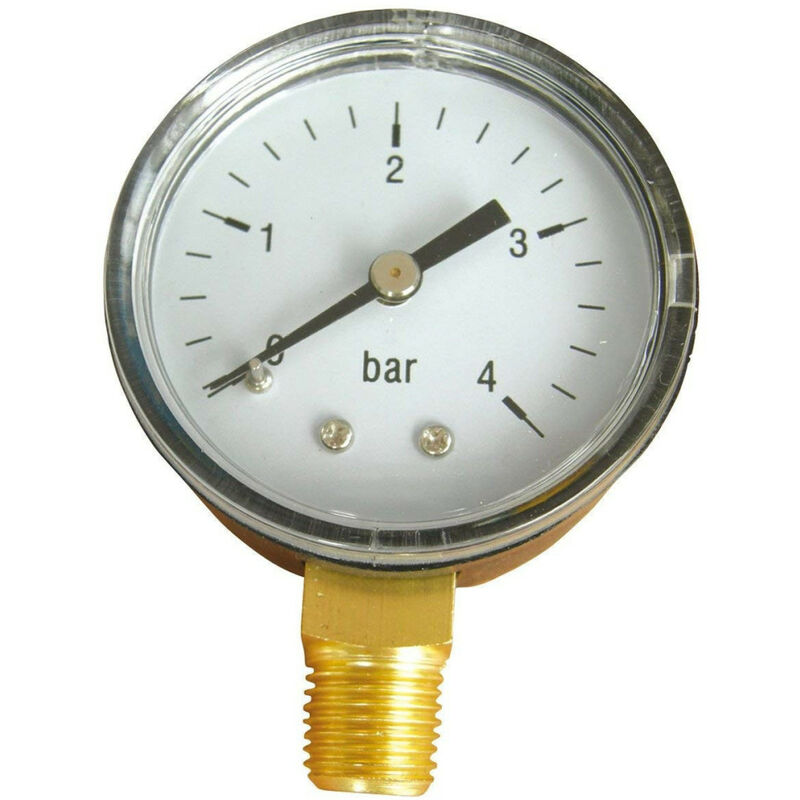 0-1bar 50mm Jauge de pression d'eau Mètre 1/4 Inch Npt Fileter Manomètre  -50-15psi