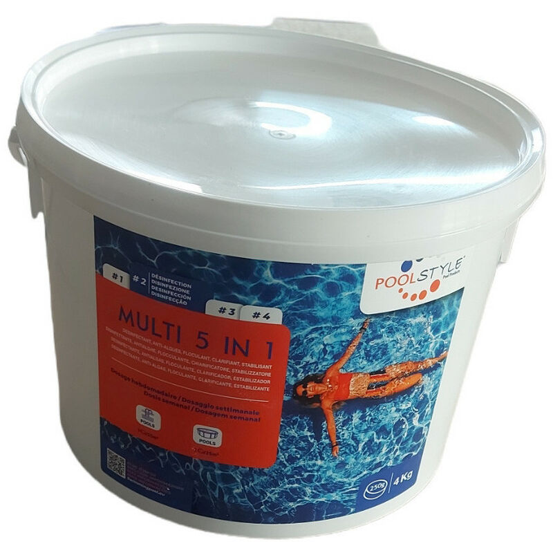 Nettoyants piscines spa et jaccuzzis MARINA Traitement multi-actions oxygène  actif spécial piscinette 1 L 