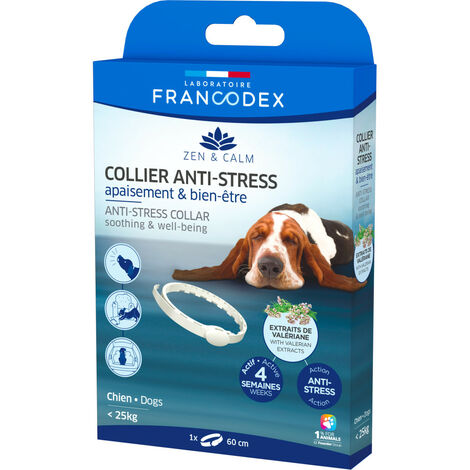 Collier anti-stress 60 cm apaisement et bien-être pour chien - Francodex (1/5)