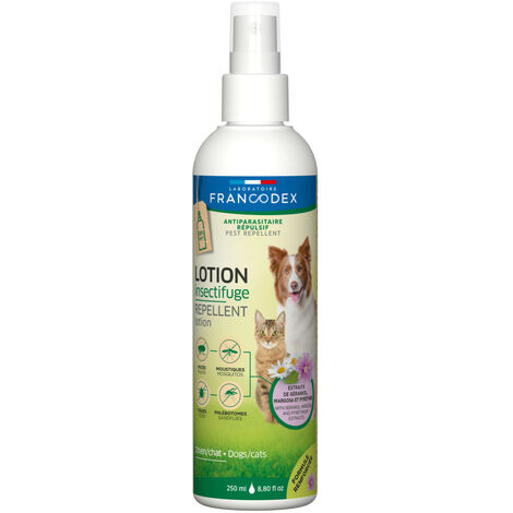 Lotion Insectifuge 250 ml formule renforcée Pour Chiens et Chats - Francodex (1/2)