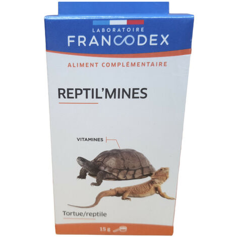 Reptil'mines 15 g vitamine pour reptile et tortue - Francodex