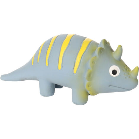 jeux Dinosaure gris en latex hauteur 9 cm pour chien - Flamingo (1/4)