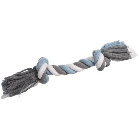 Jouet Corde avec 2 nœuds Bleu ø 9 cm x 40 cm XL pour chien - Flamingo (1/3)