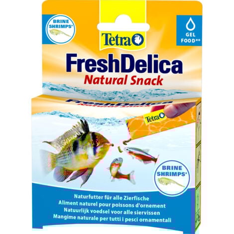 Friandises Artemias "Brine shrimps" en gel 16 sticks de 3 g Fresh Delica nourriture pour Poissons d'ornement - Tetra