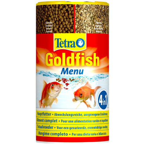 Goldfish Menu 4 en 1, 62 g - 250 ml, Aliment complet pour les poissons rouge - Tetra