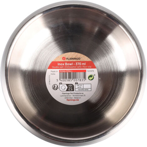 Gamelle ø 11 cm 370 ml Muna Rond pour la nourriture ou l'eau pour chien - Flamingo (1/3)