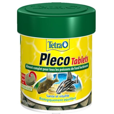 Pleco Tablets Aliment complet pour grands poissons de fond herbivores 120comprimés - Tetra (1/2)