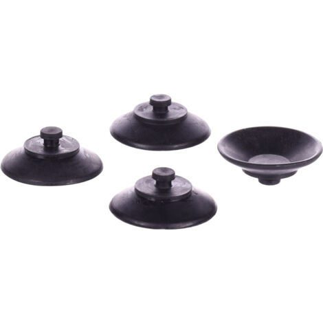 4 Ventouses noir ø 2.6 x 1 cm, pour aquarium - Flamingo