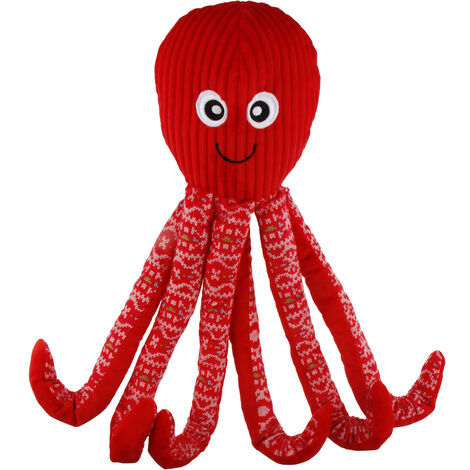 Jouet Noël Pulpa Poulpe Rouge 50 cm pour chien - Flamingo (1/3)