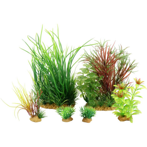 Jalaya n°4 plantes artificielles  6 pieces H 18 cm Plantkit décoration d'aquarium - zolux