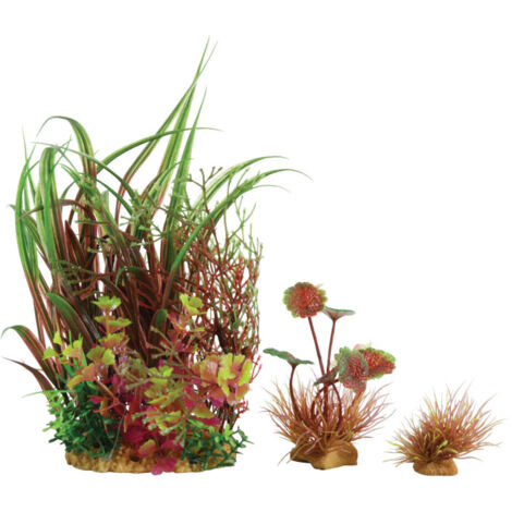 Wiha n°3 plantes artificielles 3 pieces H 21 cm Plantkit décoration d'aquarium - zolux
