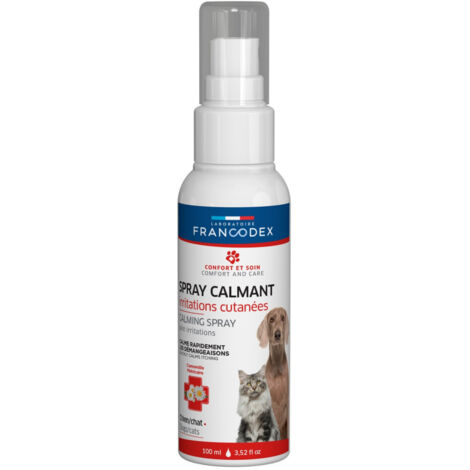 Spray Calmant irritations cutanées 100 ml, pour chats et chiens - Francodex (1/2)