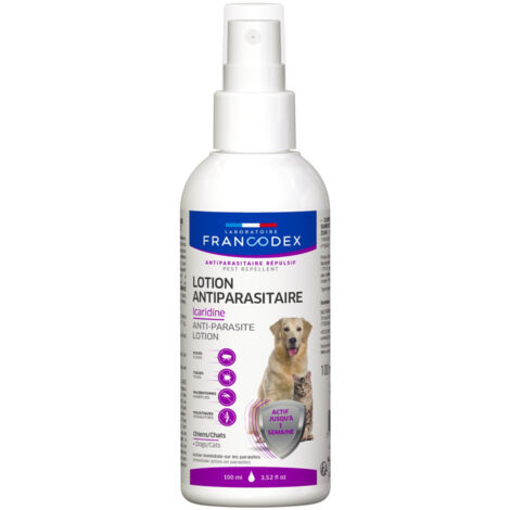 Lotion Antiparasitaire Icaridine 100 ml pour chat et chien - Francodex (1/2)