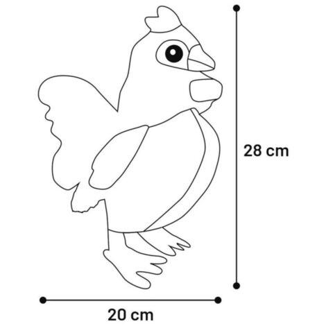 Peluche Coq Paloma brun 28 cm, pour chien - Flamingo