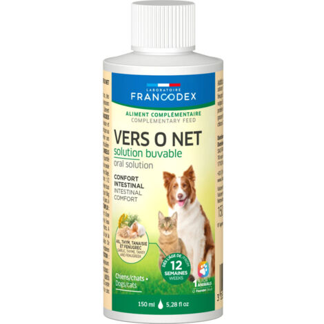 Antiparasitaire Vers O Net Solution Buvable 150 ml Pour Chiens et Chats - Francodex (1/2)
