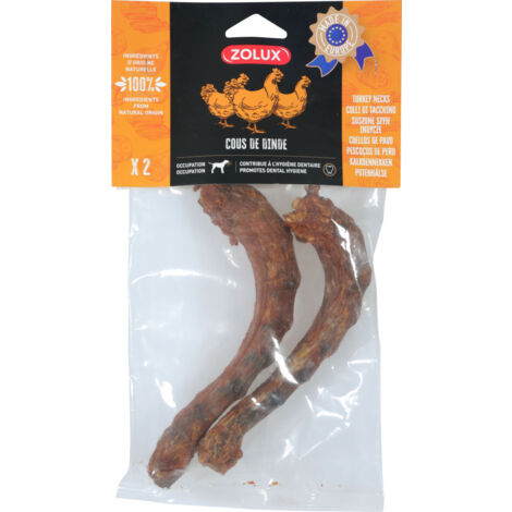 Cou de dinde 2 pieces  friandise pour chien - zolux (1/2)