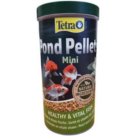 Pond Pellets mini 2-4 mm, pot 1 litre 260 g, TETRA pour poisson d'ornement de bassin de jardin - Tetra