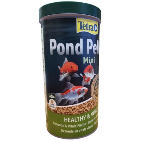 Pond Pellets mini 2-4 mm, pot 1 litre 260 g, TETRA pour poisson d'ornement de bassin de jardin - Tetra