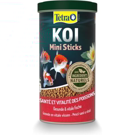 Aliment complet Koï stick junior 1 litre , 370 g pour carpes koï de bassin jusqu'à 15 cm - Tetra