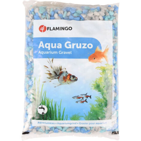Gravier Gruzo Bleu gris 6- 8 mm 1 kg pour aquarium - Flamingo (1/2)