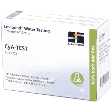 Testeur électronique Scuba pour analyse de l'eau de piscine – Réactif acide isocyanurique 100 pastilles – Stabilisant pour photomètre – Lovibond