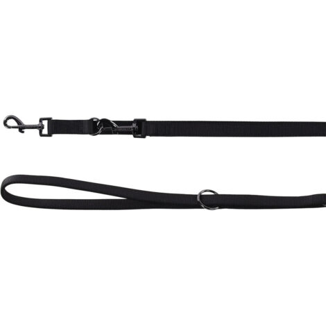 Laisse d'entrainement noir 20 mmx  2 mètre pour chien - Flamingo (1/4)