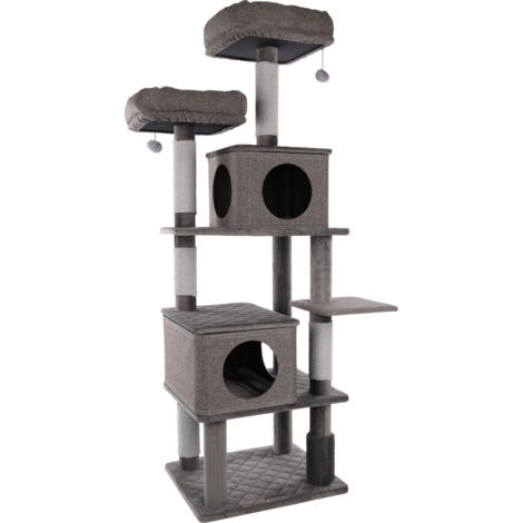 Arbre à chat Aurora Gris 80 x 70 x H 171 cm pour chat - Flamingo (1/4)