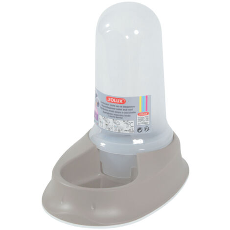 Distributeur mixte 800 ml eau ou croquettes antidérapant taupe pour chien ou chat - Stefanplast (1/2)