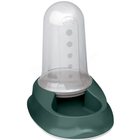 Distributeur mixte 2 litres eau ou croquettes vert antidérapant pour chien - Stefanplast (1/2)