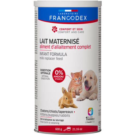 Lait maternisé complet 600 g pour chiot, chaton, lapereau - Francodex (1/3)