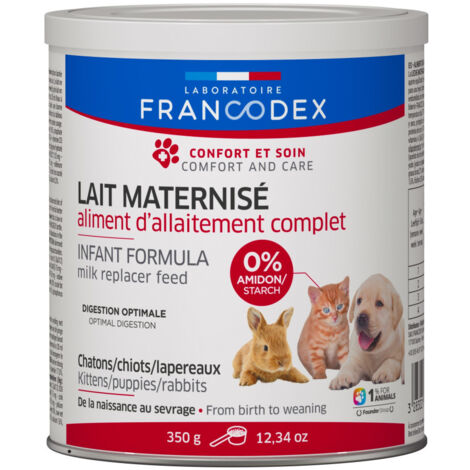 Lait maternisé complet 350 g pour chiot, chaton, lapereau - Francodex (1/3)