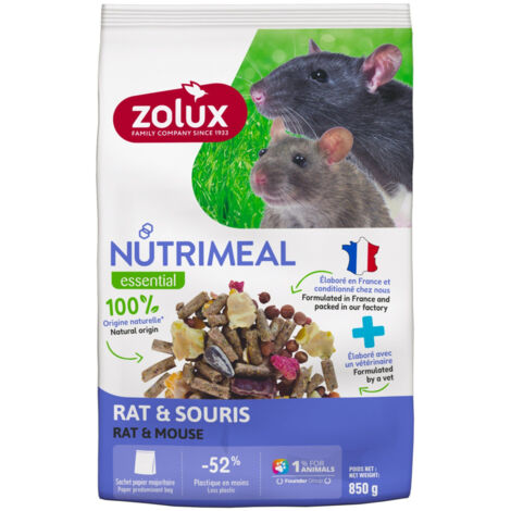 Aliment composé pour rat et souris Nutrimeal sachet de 850 g - zolux