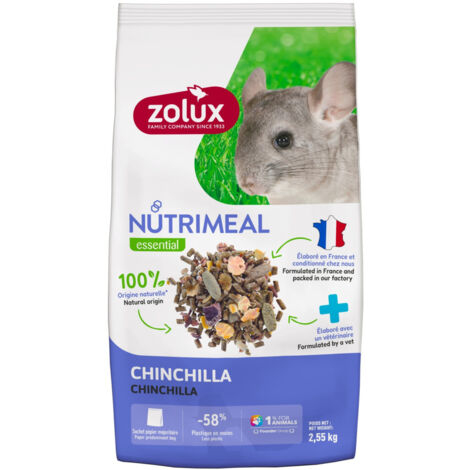 Aliment composé pour Chinchilla Nutrimeal sac de 2.55 kg - zolux (1/2)