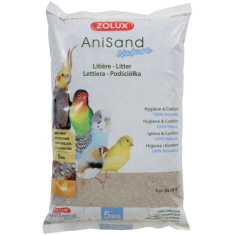 Sable Anisand nature Litière 5 kg pour oiseaux - zolux (1/3)