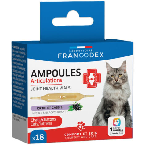 Ampoules Articulations 18 x 1 ml Pour Chatons et Chats - Francodex