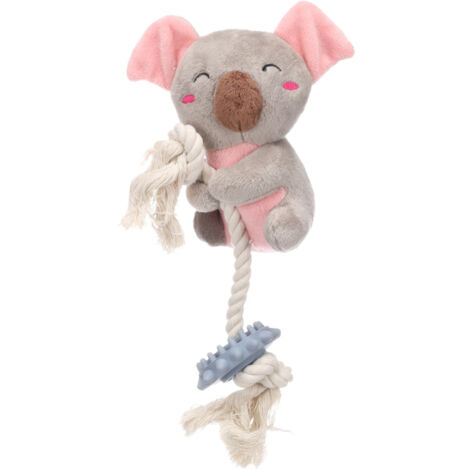 Jouet Didi Koala gris avec corde 23 cm pour Chiot - Flamingo (1/3)