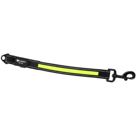 Rallonge de laisse Noir et Jaune fluo 39 cm pour laisse chien - Flamingo (1/4)
